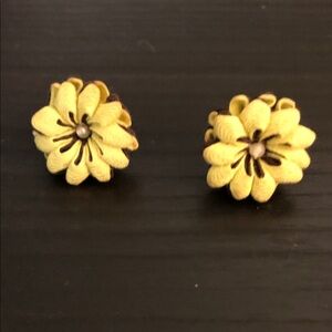 Yellow Floral Earrings